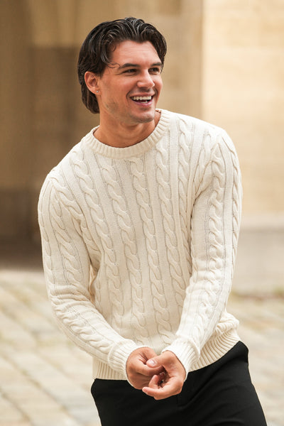 THE CABLE KNIT CREWNECK SWEATER